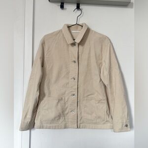 Uniqlo Corduroy Chore Coat Cream Small